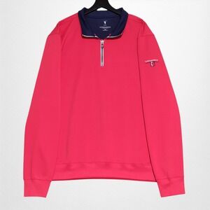 Fairway & Greene Quarter Zip Golf Tech Pullover Men XXL Red Vanderbilt Logo NWOT